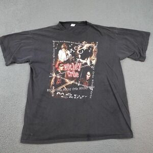 Vintage Motley Crue Shirt Mens 2XL Black 1999 Tour Band Graphic Rock 90s